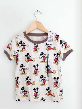 Mickey Mouse All-Over Print Short Sleeve Graphic T-Shirt - NWT